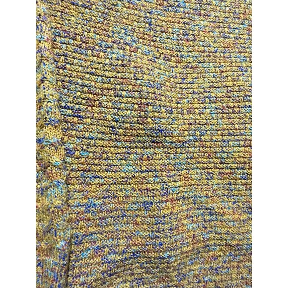 Retrology Sweater Womens Size S Cable knit Tunic Orange Teal Fall Goblincore - Picture 5 of 7